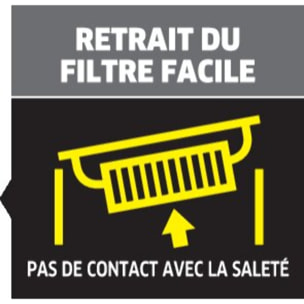 Aspirateur de cendres Karcher AD 4 PREMIUM- Puissance 600W- Capacité 17L- Système de nettoyage du filtre