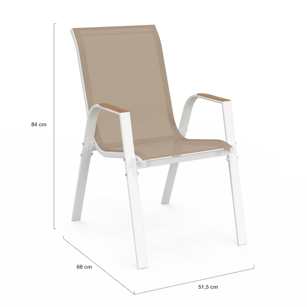 Ensemble repas extensible Timbia 12 places blanc verre trempé effet bois