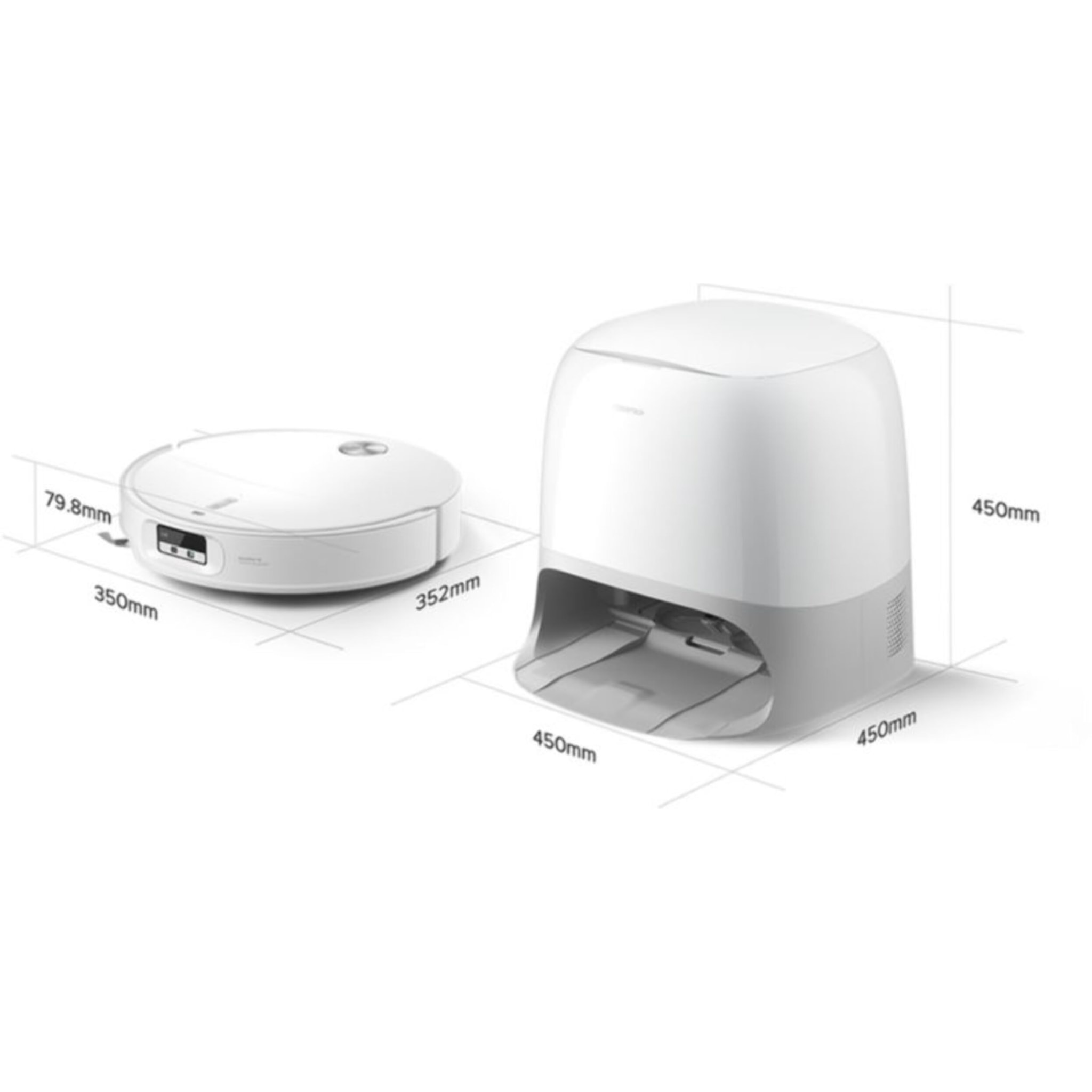 Robot Aspirateur Laveur ROBOROCK Qrevo Curv 2 ProX Blanc