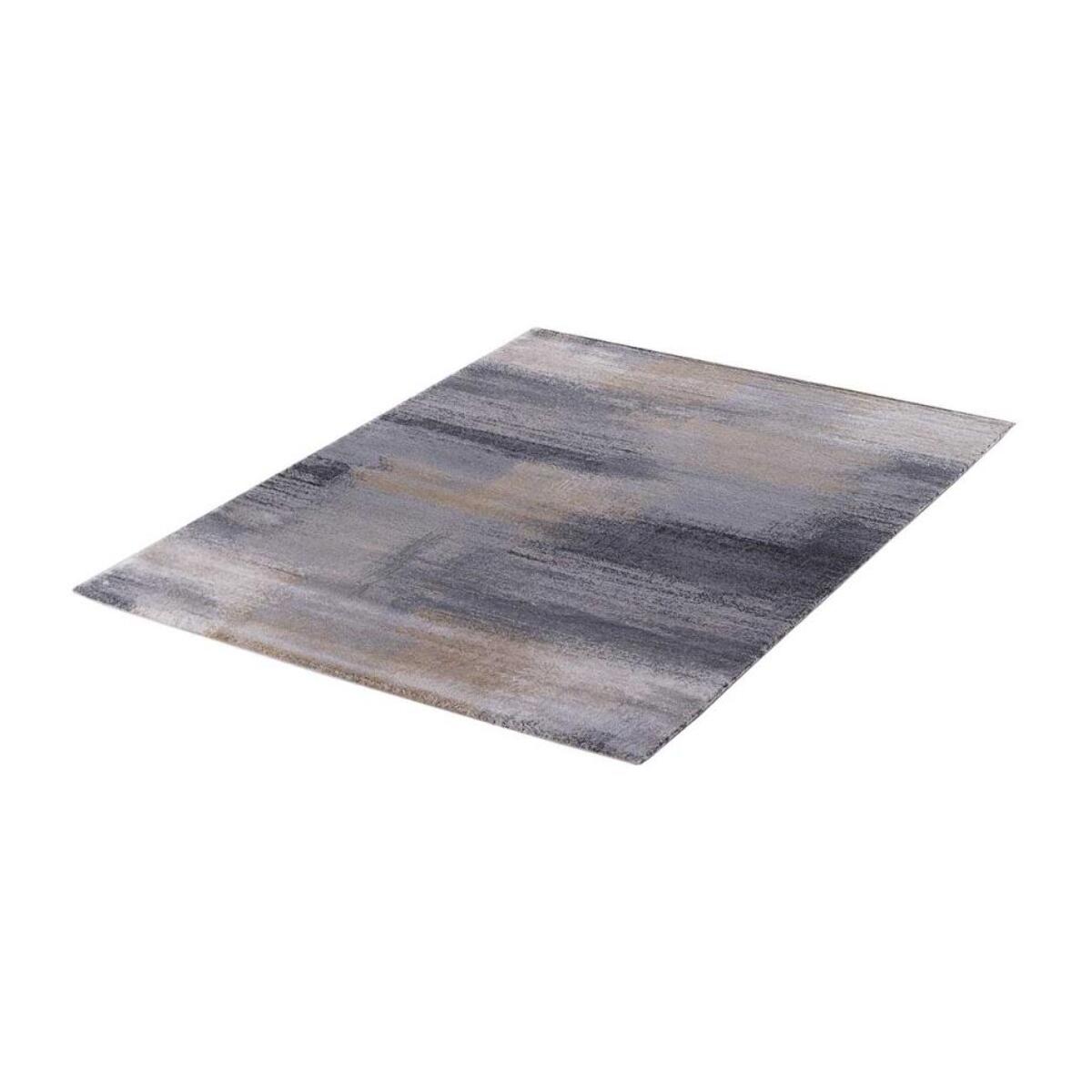 Tapis salon et chambre tissé motif faux uni HAMU