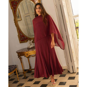 Vestido midi de corte imperio con tirantes