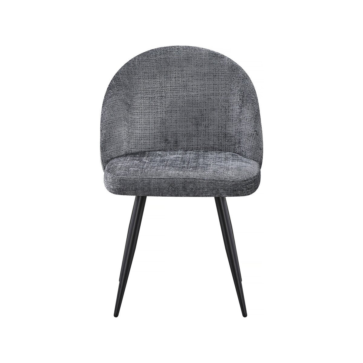 Lot de 2 chaises en tissu "Samuel" - 53 x 51 x 82 cm - Gris