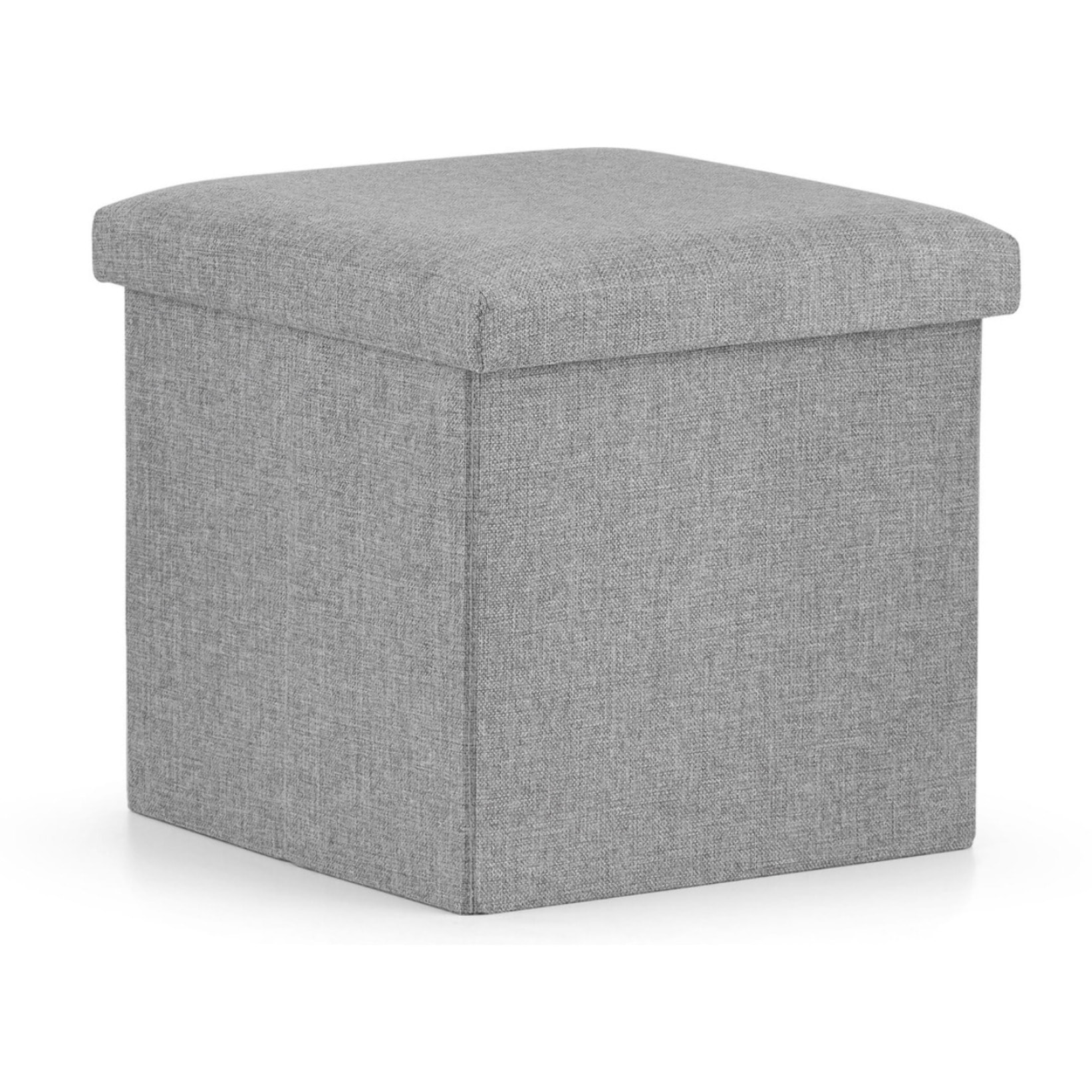 Pouf contenitore pieghevole Oskar in tessuto Oxford grigio