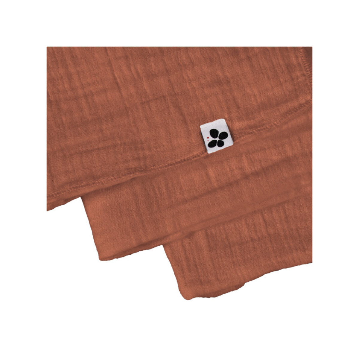 Lot de 3 serviettes 40x40 cm en gaze de coton - GAIA