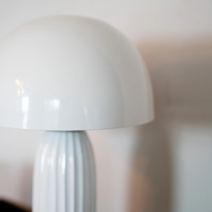 Lampe à poser en métal blanc finition brillante - Joy