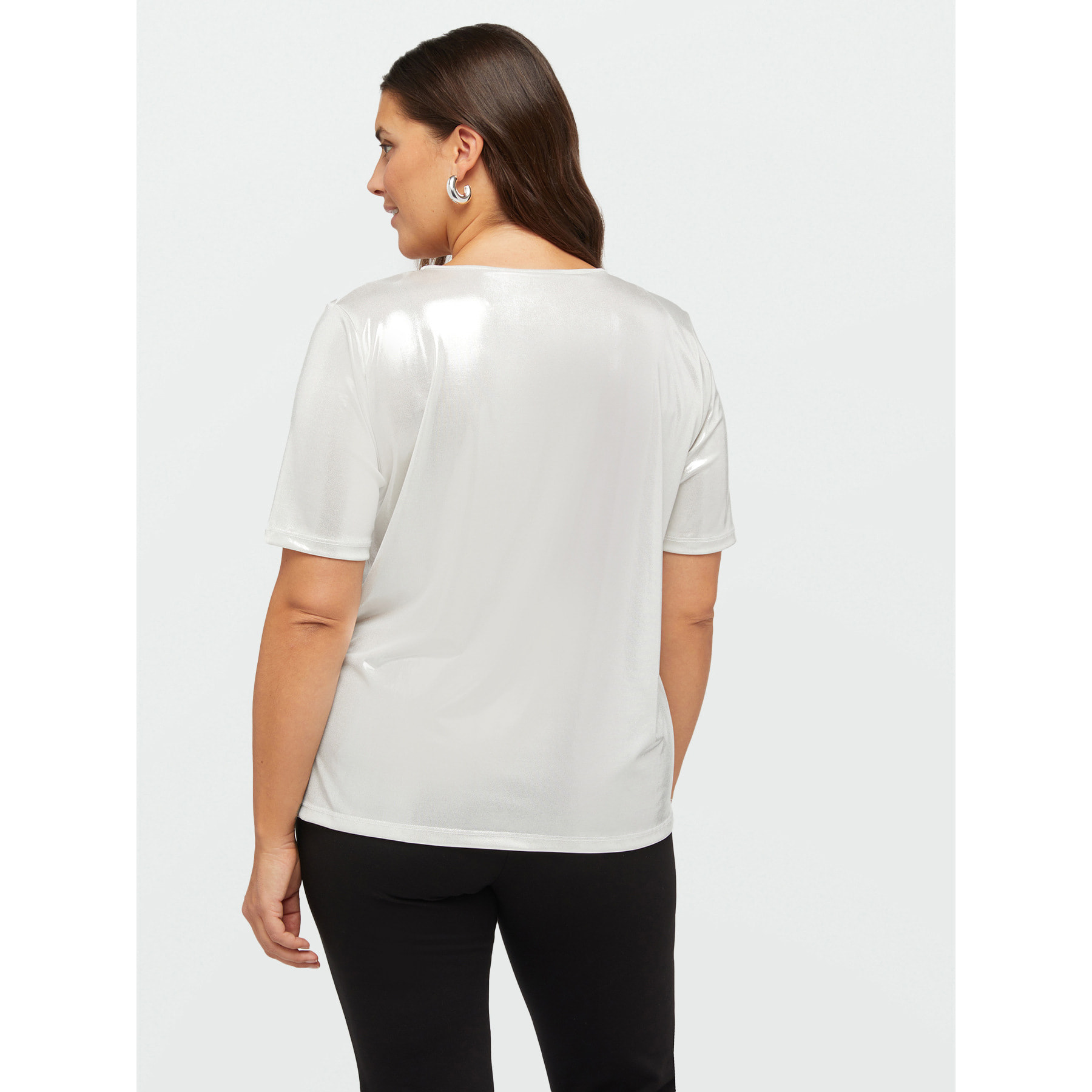 Fiorella Rubino - T-shirt effetto laminato - Bianco