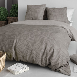 Parure housse de couette 3pcs polycoton romeo