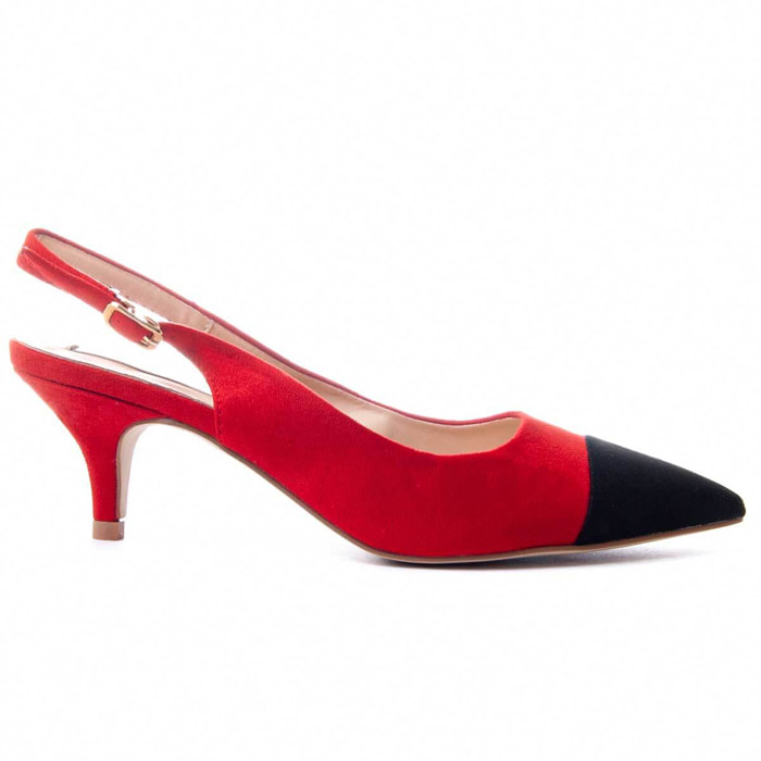 Zapatos de Tacón - Rojo - Altura: 4 cm