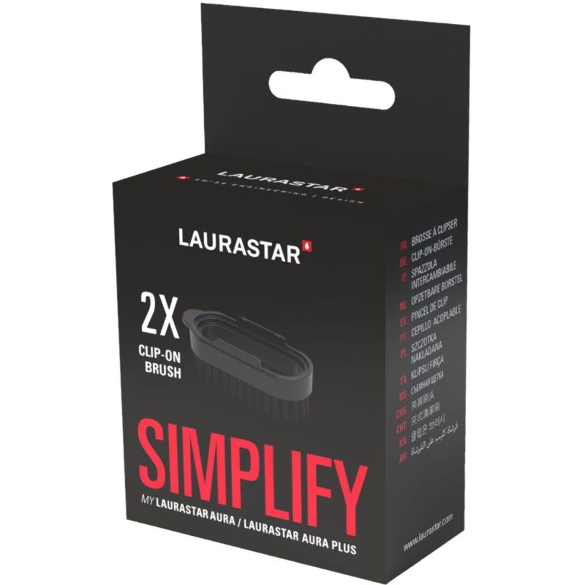 Brosse LAURASTAR à clipser x2 pour Nettoyeur Vapeur AURA
