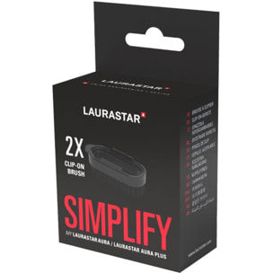 Brosse LAURASTAR à clipser x2 pour Nettoyeur Vapeur AURA