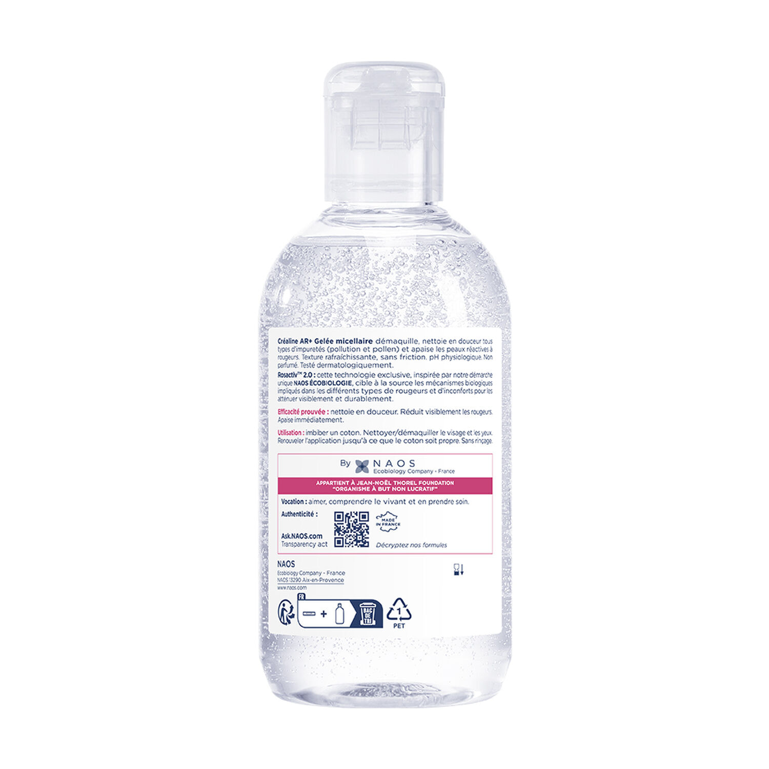 Crealine AR+ - Gelée Micellaire - Nettoyant anti-rougeurs démaquillant apaisant 250 ml