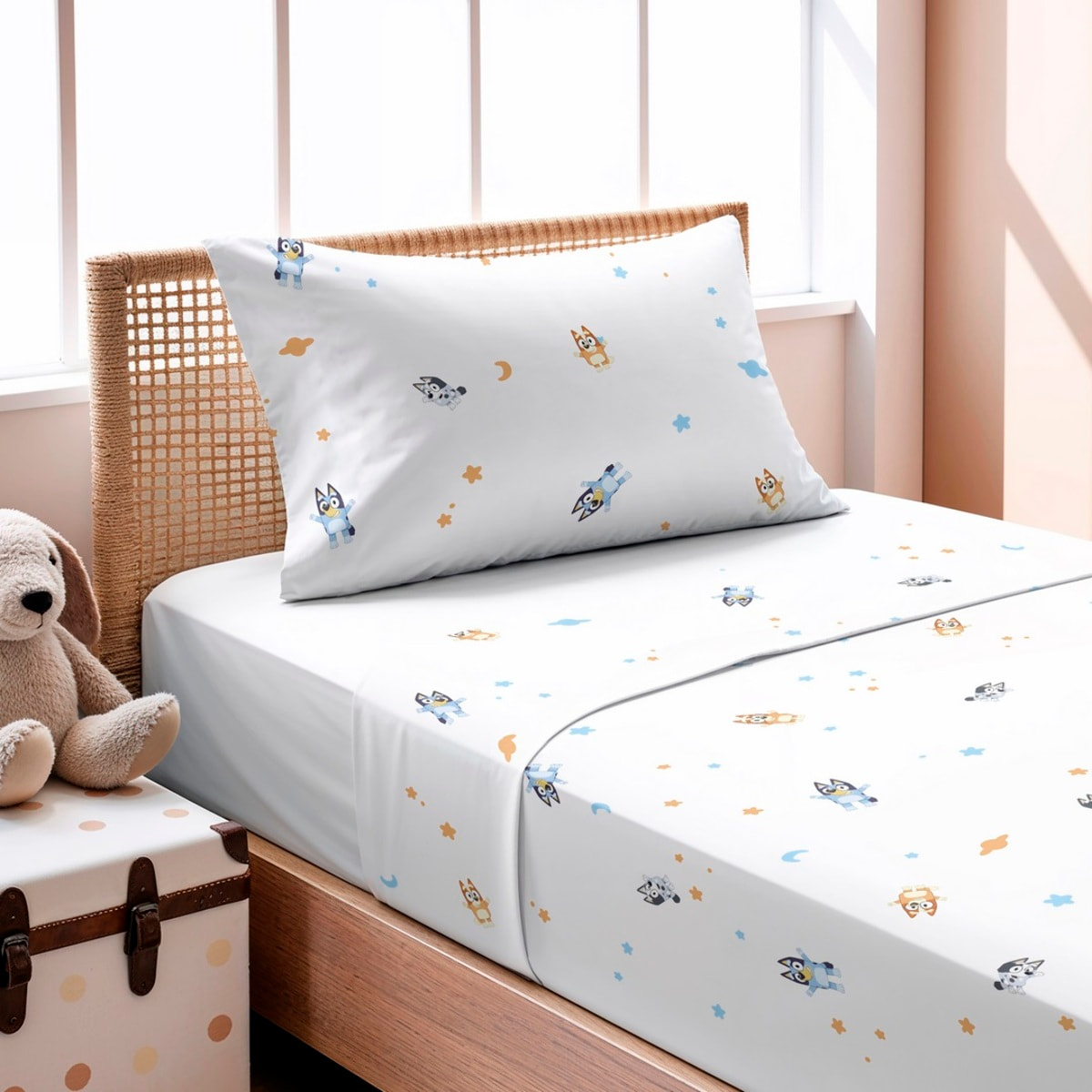 Sábana encimera BLUEY + funda almohada 45x125