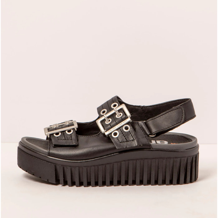 Sandalia de cuña 1579 NAPPA BLACK/BRIGHTON color Black