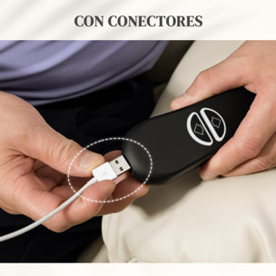 Sillón Relax Reclinable Eléctrico Levanta Personas, con Masaje Vibratorio y Calor, Sillón Elevador, con Puerto USB, Control Remoto, Reposapiés, Tapizado en PU, Bolsillos, Portavasos, Crema