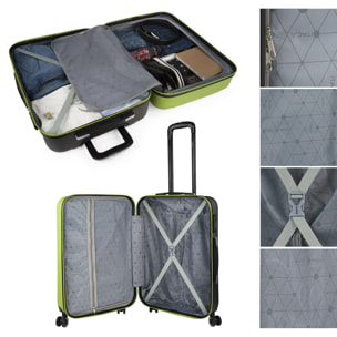 Maleta Itaca Tiber Set De 2 Unidades Pistacho-Antracita