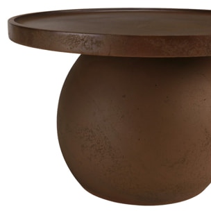 NESTOR - Table d'appoint ronde en béton marron D45cm