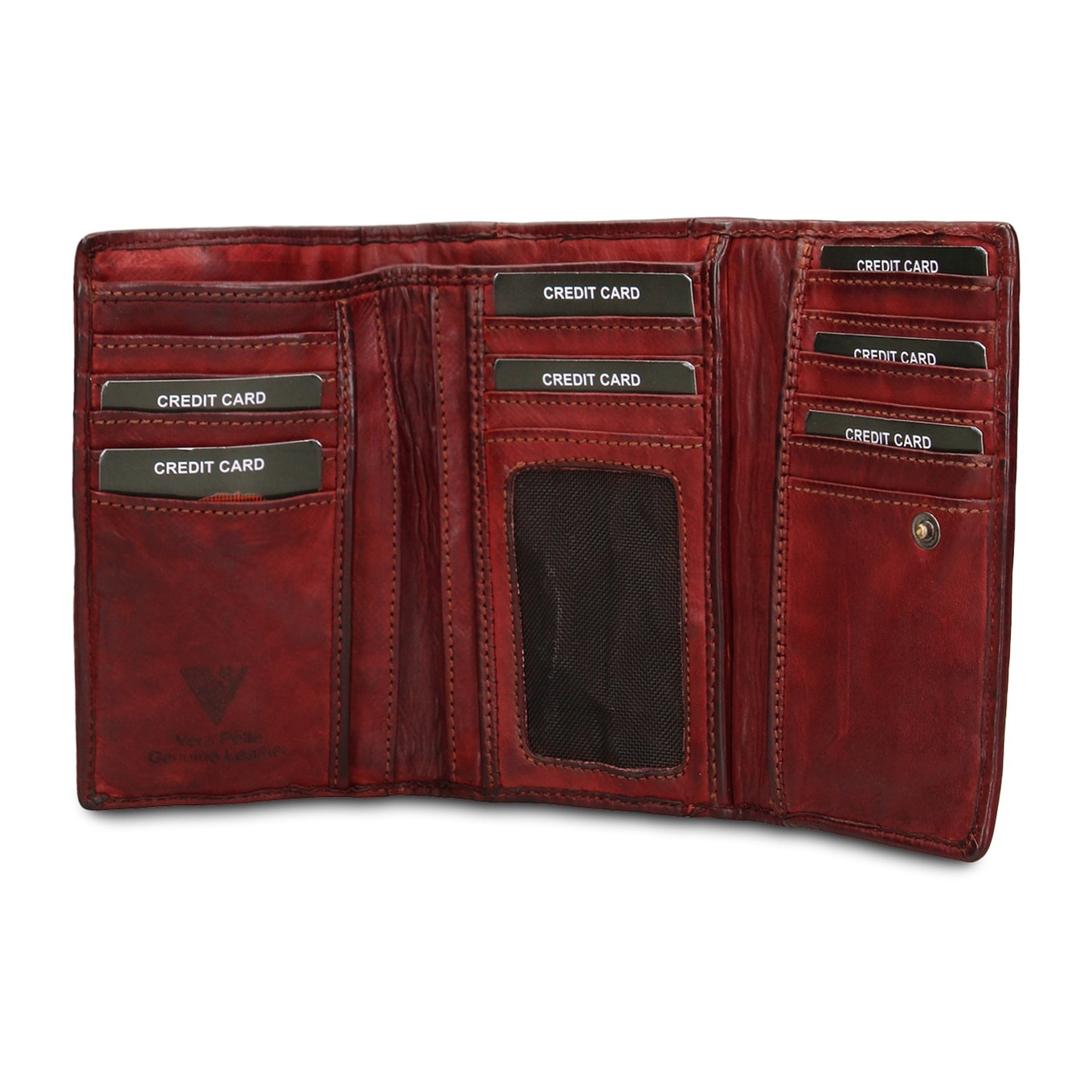 Portafoglio uomo in vera pelle - Modello Boreal - Casual - 14.0 x 9.0 x 4.5 cm