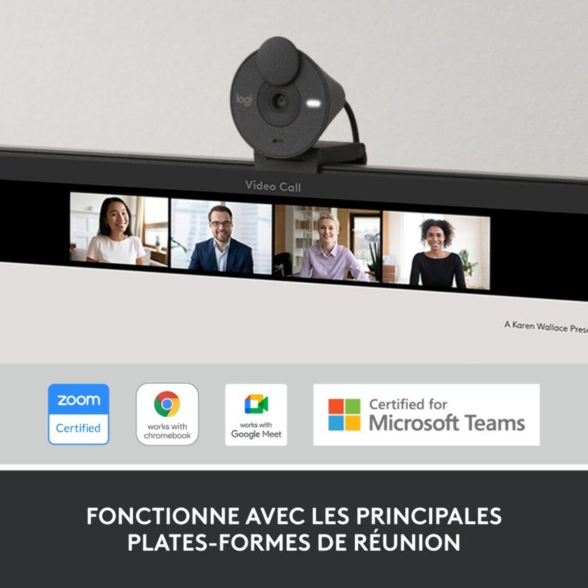 Webcam LOGITECH Brio 300 Full HD avec micro - Graphite