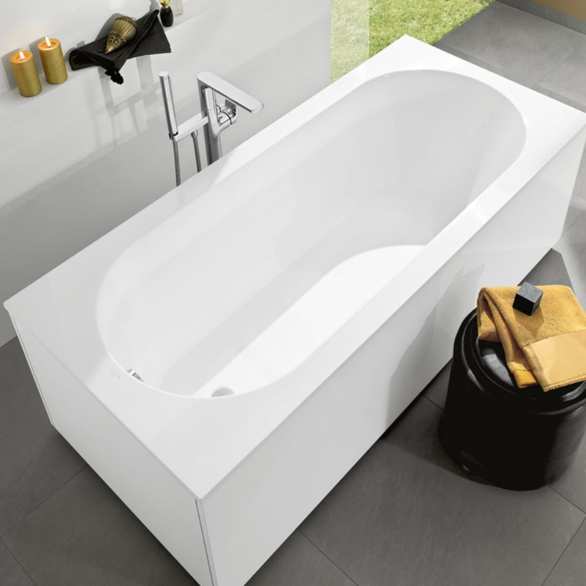 Baignoire droite 170 X 75 Oberon Solo Quaryl