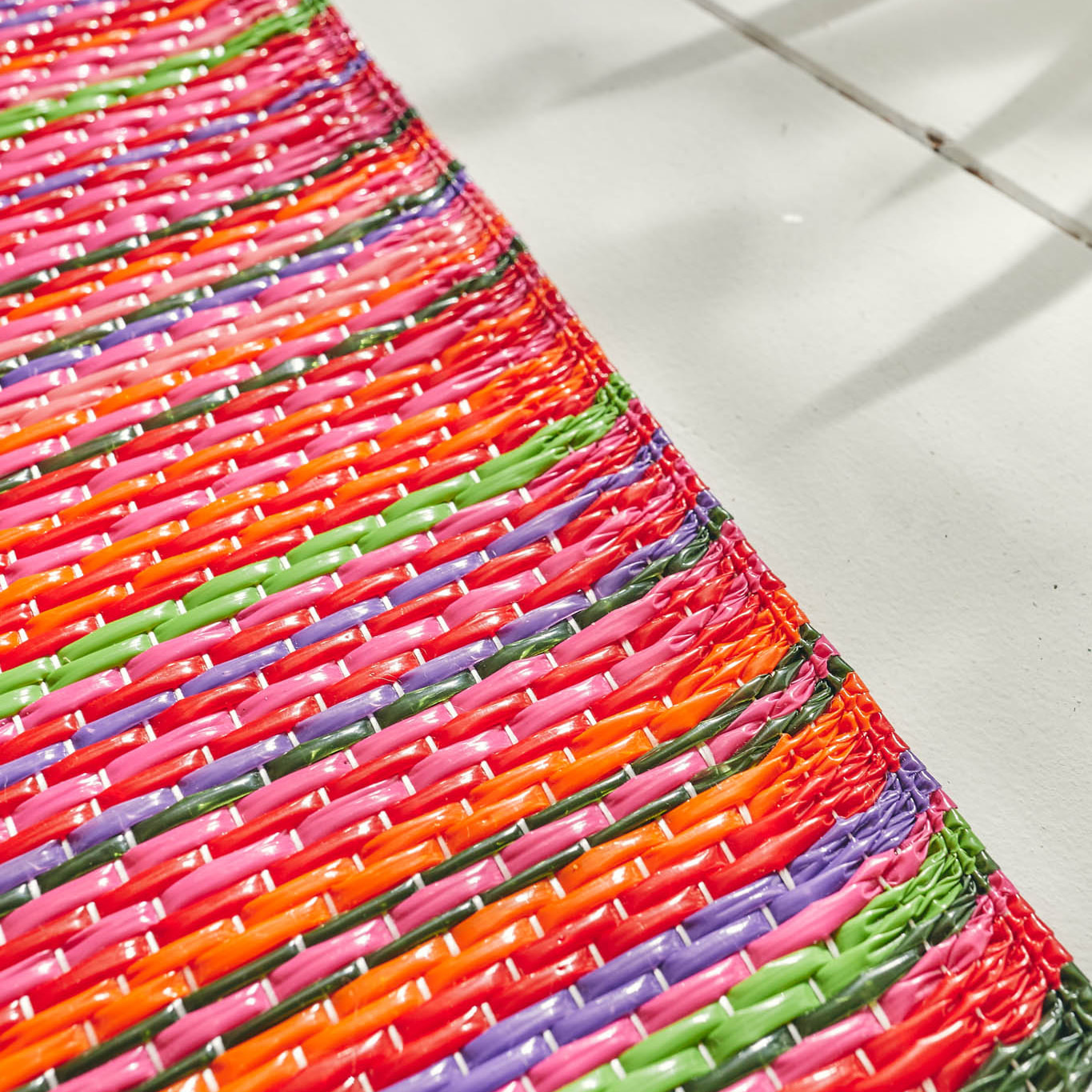 CAPRI - Tapis d'extérieur à motif rayure dégradée - Violet