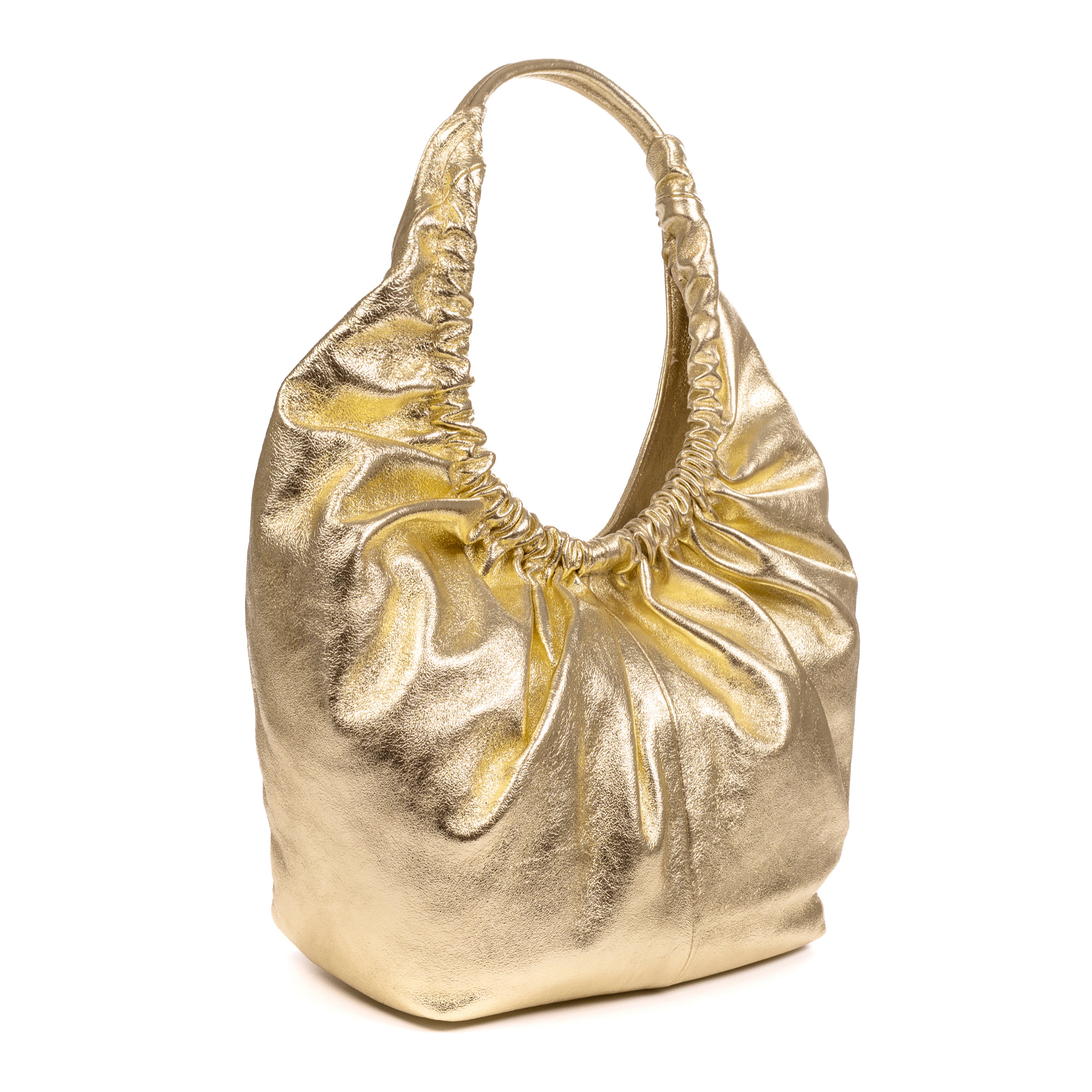 Arzignano bolso de hombro piel auténtica laminada asa grande acolchada