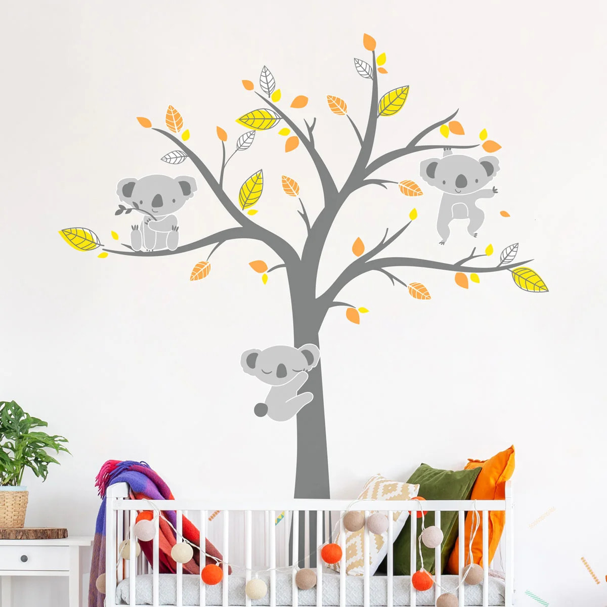 Sticker mural - Ambiance Sticker - KOALAS SUR L'ARBRE DU BONHEUR - 80x60cm
