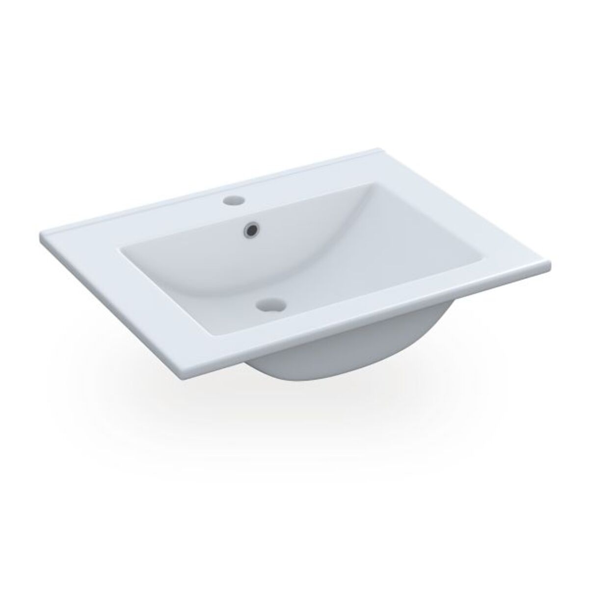 Pack de baño con lavabo cerámico Nexa Blanco - Roble