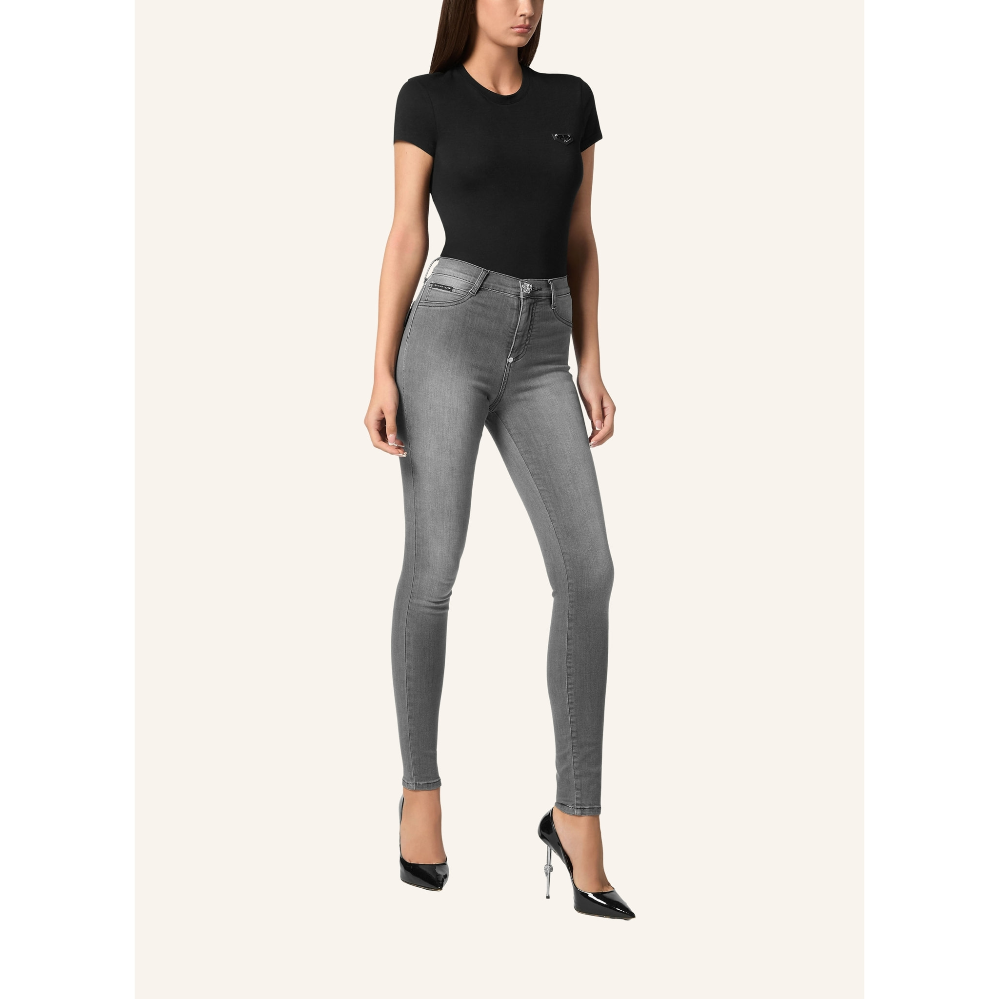 PHILIPP PLEIN Jegging de cintura alta