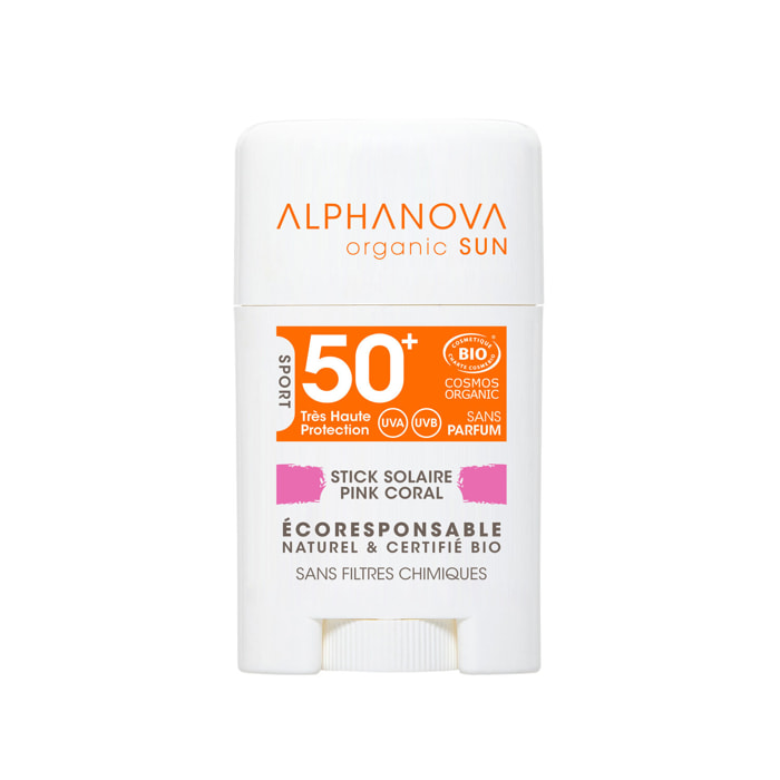 Sun SPF50+  - Stick Solaire Visage Rose 12 g