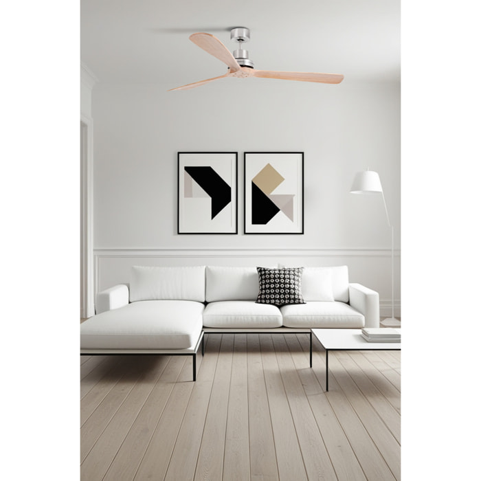 LANTAU XL Ventilatore nichel opaco/pino DC