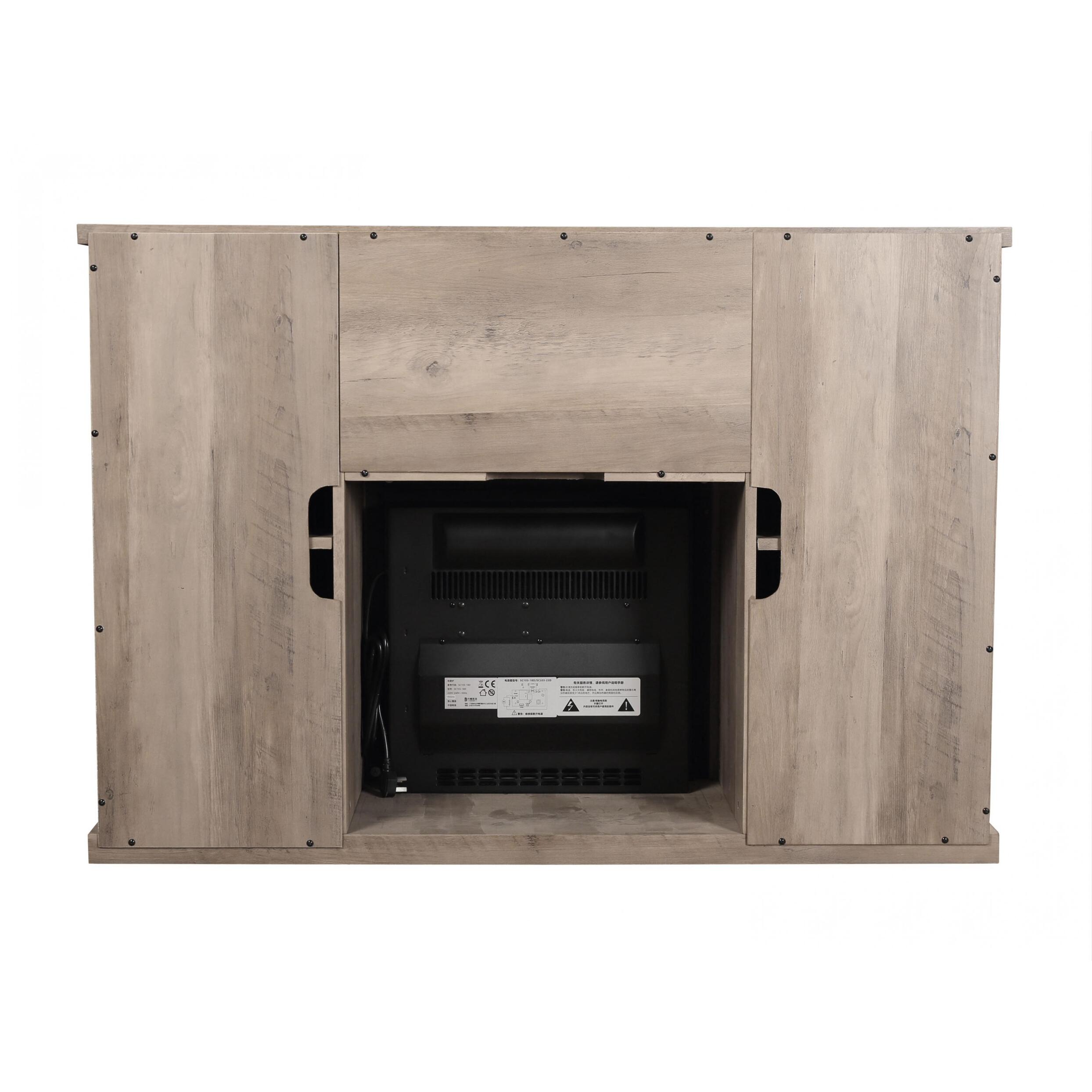 Chimenea eléctrica con mueble aparador rustico  2000W CHE-910 PURLINE