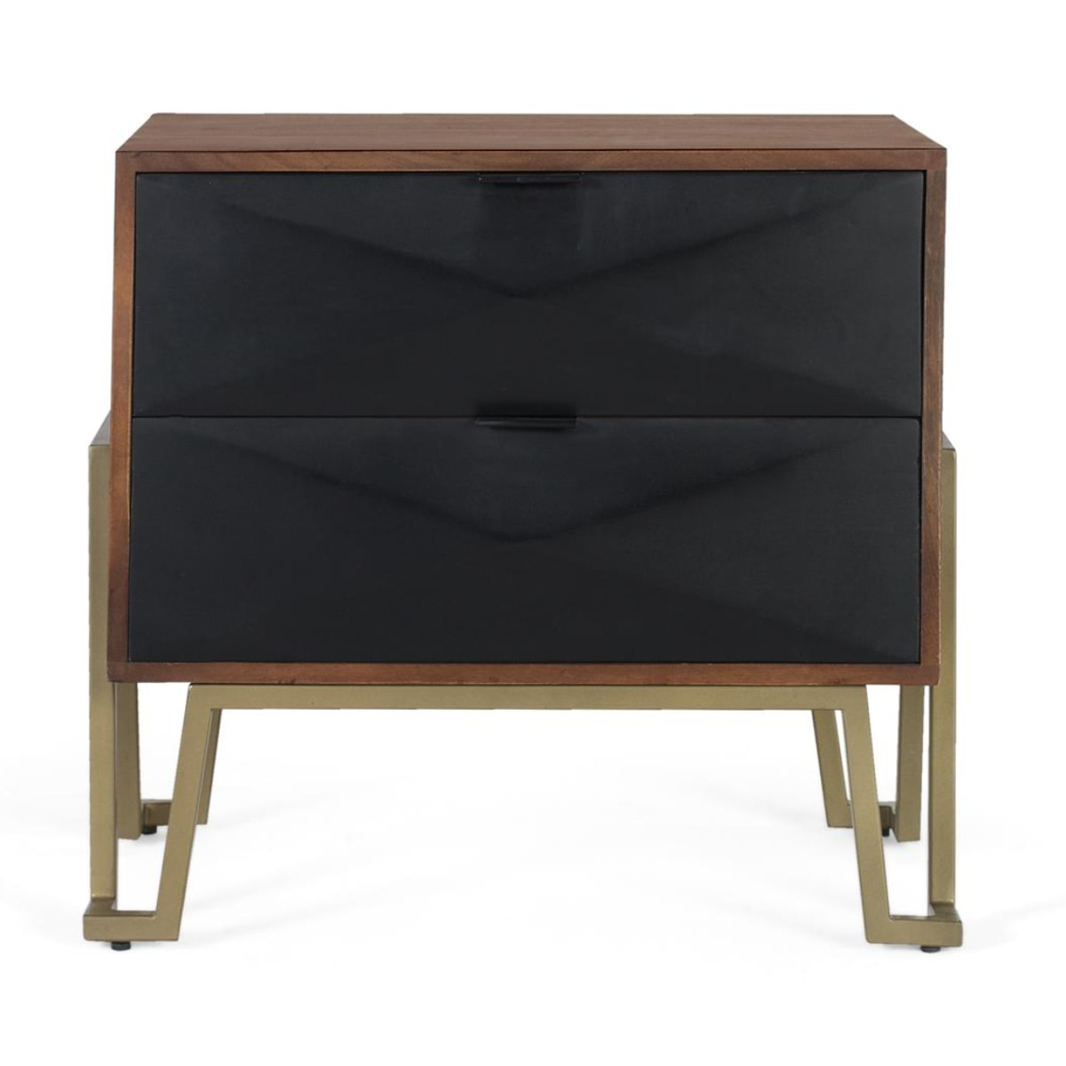 Mesitas de Noche de Madera de Mango 68 Cm Estilo Moderno Contemporáneo