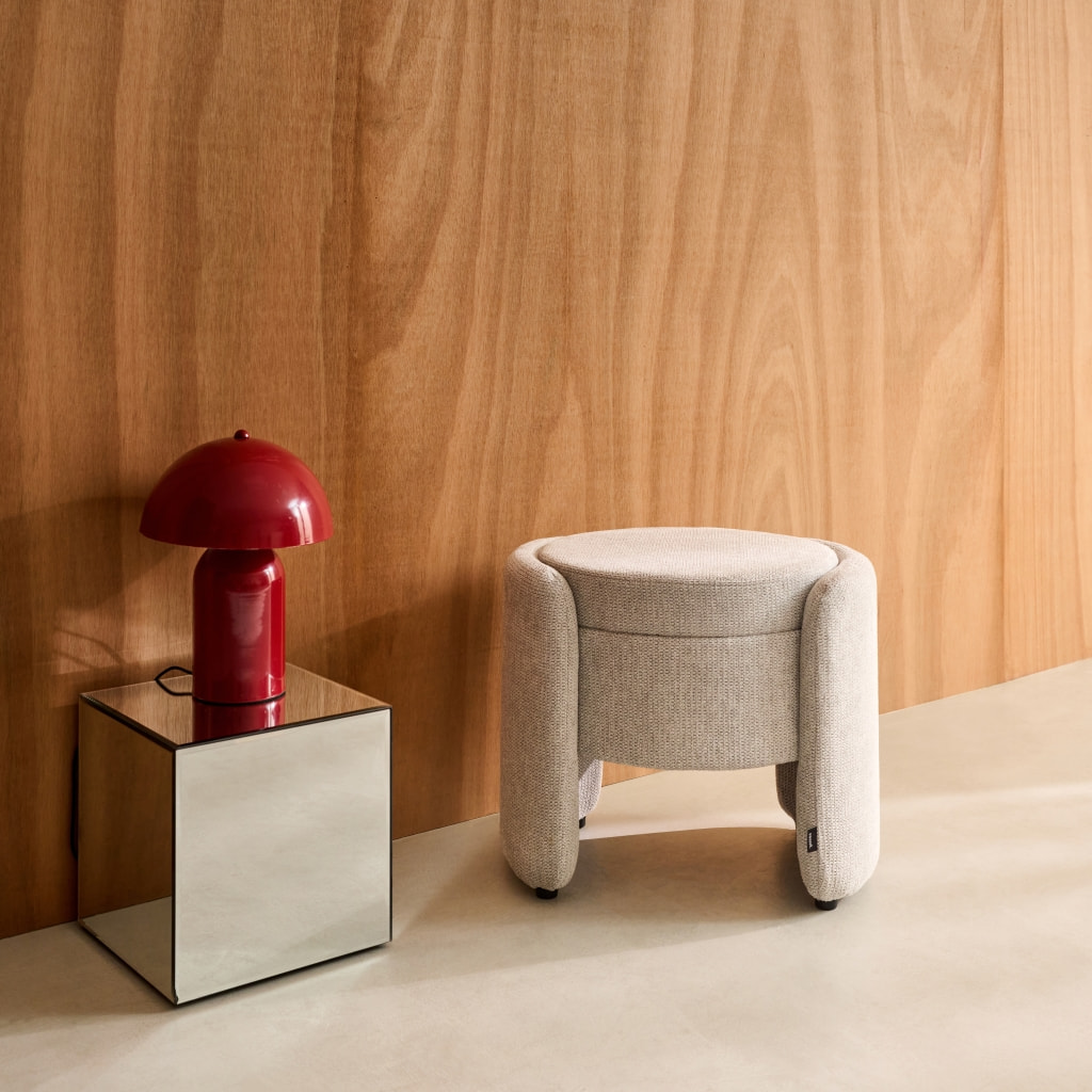 Tabouret coffre contemporain tissu KALO