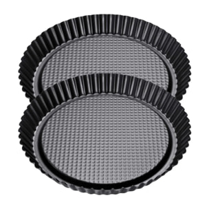Ensemble de 2 Moules à tarte renversée 28 cm Zenker Black Metallic