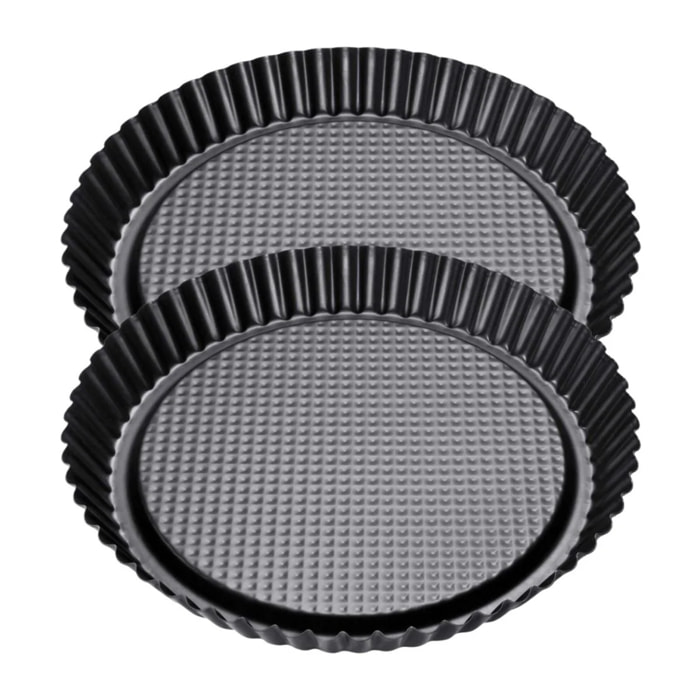 Ensemble de 2 Moules à tarte renversée 28 cm Zenker Black Metallic