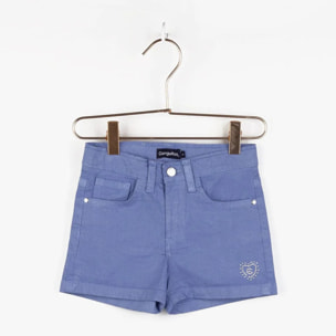 Shorts de Niña Basic Celeste