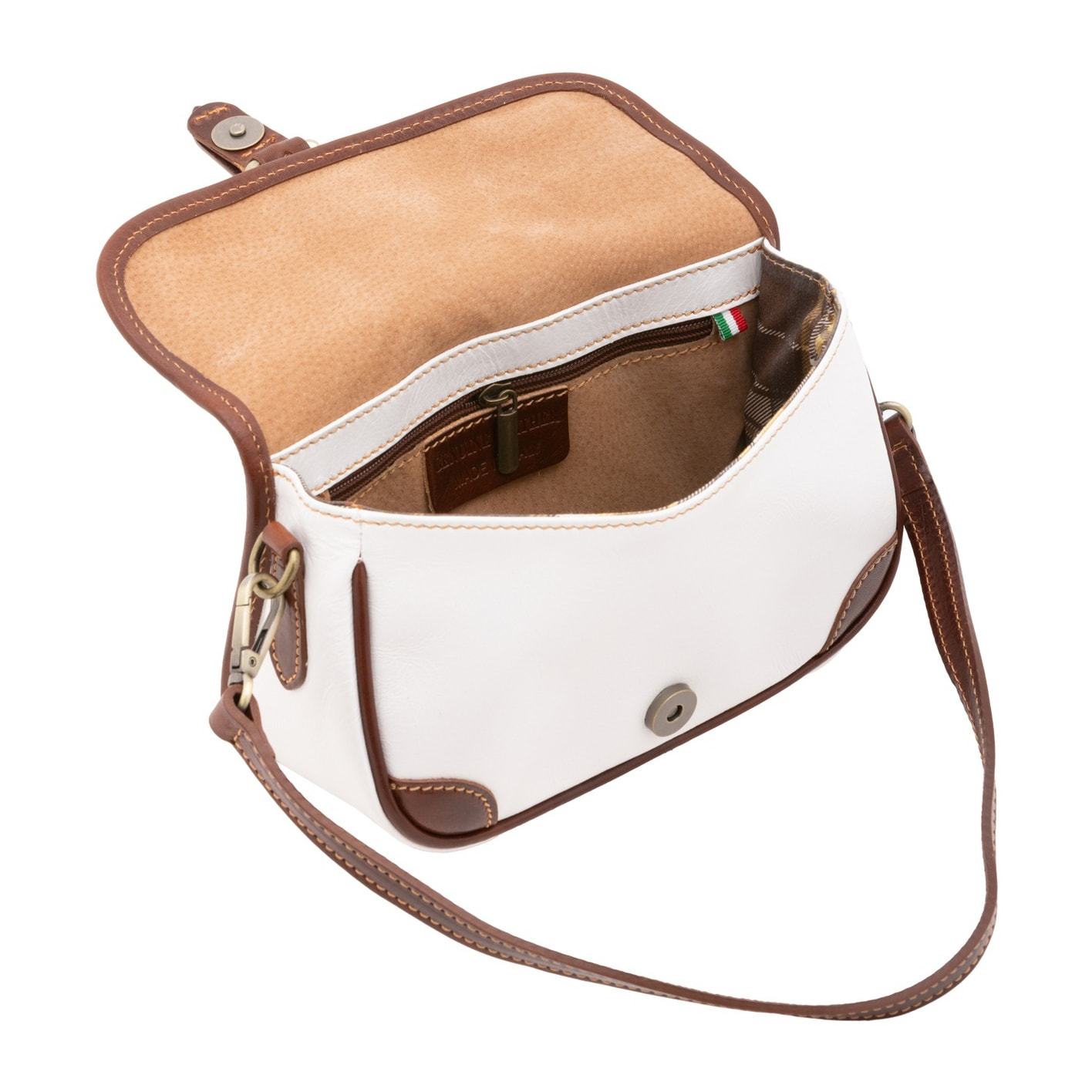Borsa a tracolla da donna - Modello False - Vera pelle - 14.0 x 23.0 x 9.0 cm