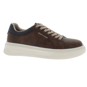 Armata di Mare Scarpe Uomo Court Maxi Sneakers Casual con Soletta Rimovibile in Memory Foam AMU W24M609 Cognac