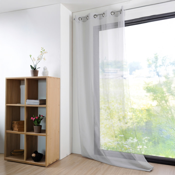 Voilage uni et léger - Gris clair