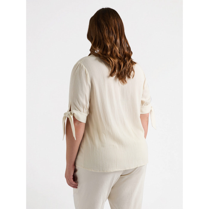 Fiorella Rubino - Camisa con nudos en las mangas - Blanco