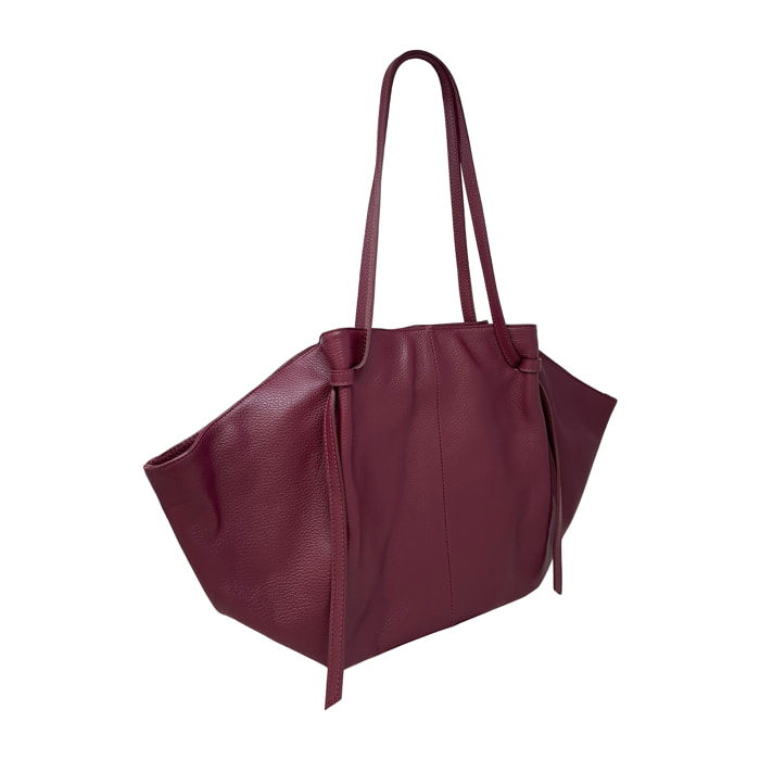 Borsa a Mano Shopper in Vera Pelle Dollaro Made in Italy