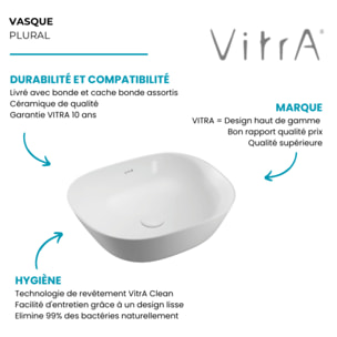 Vasque à poser Plural Clean blanc brillant