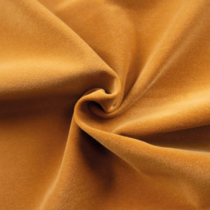 Tissu fausse fourrure rase extra douce avec dos polaire - Jaune Ocre