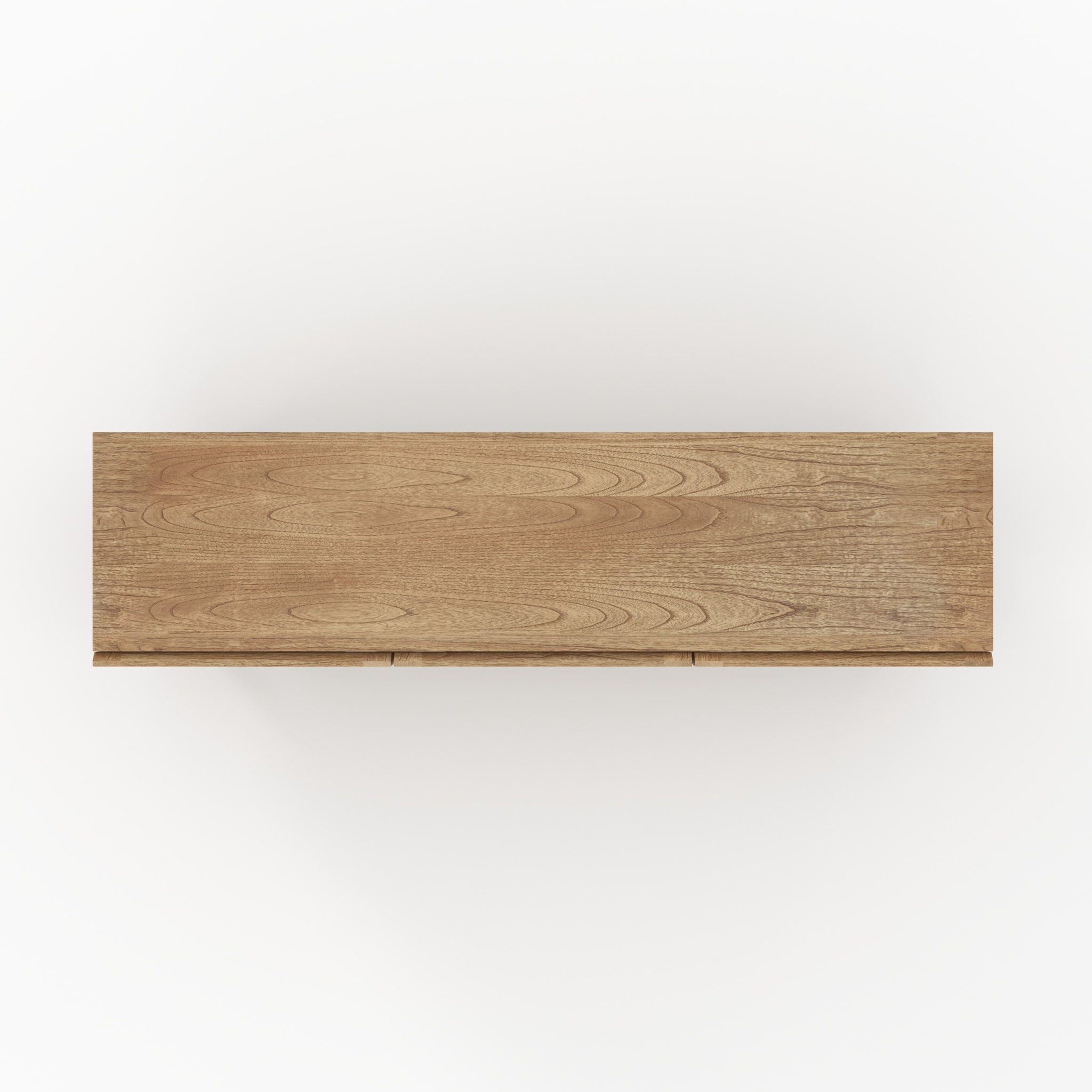 Meuble TV en bois massif de mindi et rotin 160 cm - Delya