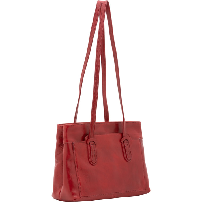 Borsa a spalla da donna - Modello False - Vera pelle - 23.0 x 30.0 x 12.0 cm