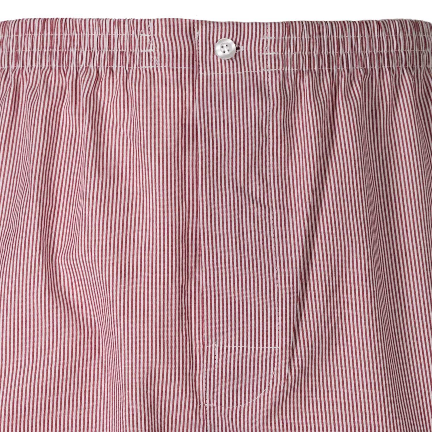 SHORTS GRINO cotone riga rossa e bianca