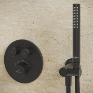 Pommeau de douche VILLEROY & BOCH Verve Showers Stick + Flexible de douche Universal Showers 160 cm Noir mat
