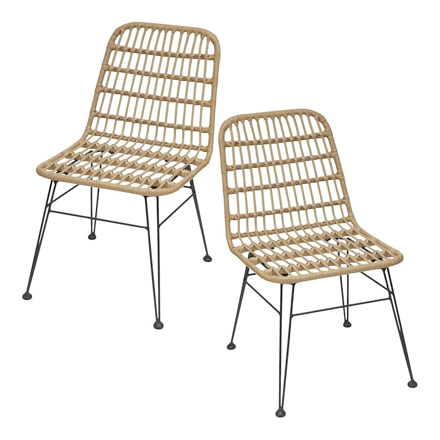 Chaise en rotin synthétique (lot de 2) GRENADE