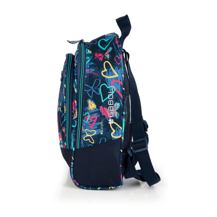 Mochila Gabol TIZAS con corazones y resistente al agua