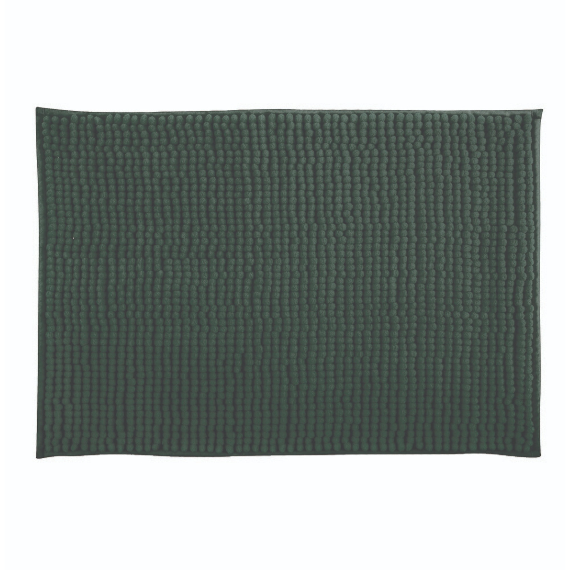 Alfombra de baño 'Oruga' en microfibra, en color verde oscuro, dimensiones 40x60 cm